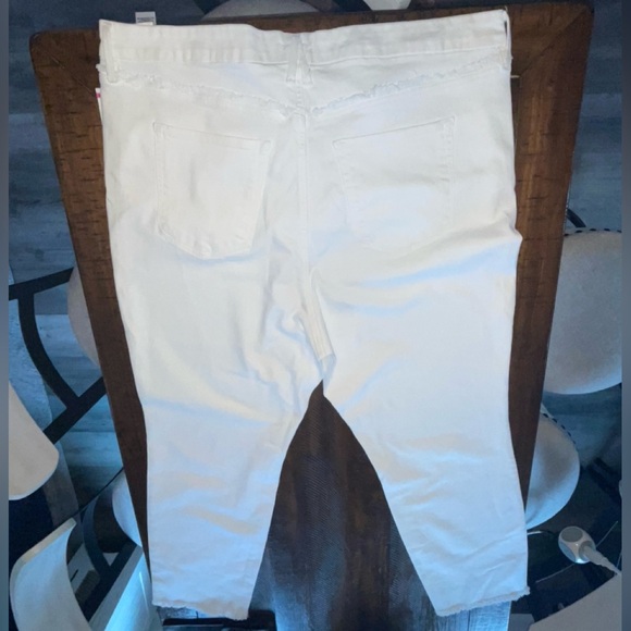 Good American glc1046t white jeans fringe detail NWT Skinny size 24 euro summer - Picture 8 of 10